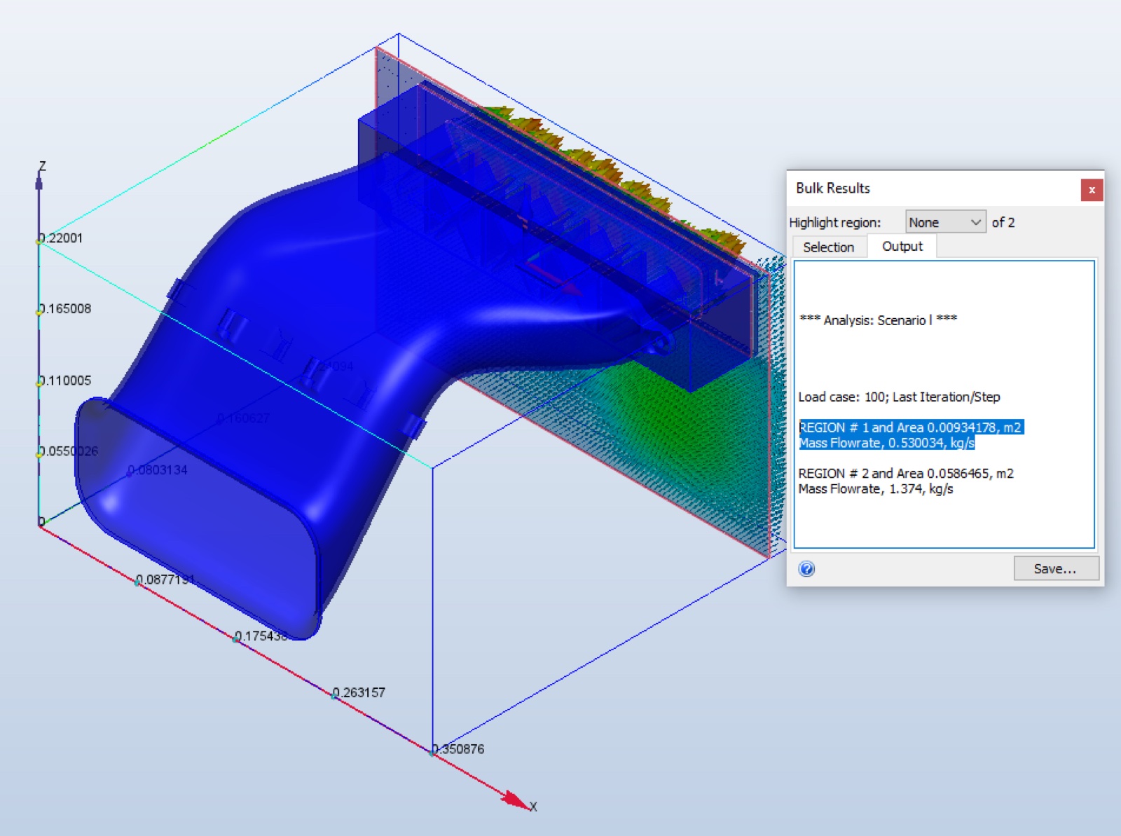 CFD pressure field — Limitium snorkel