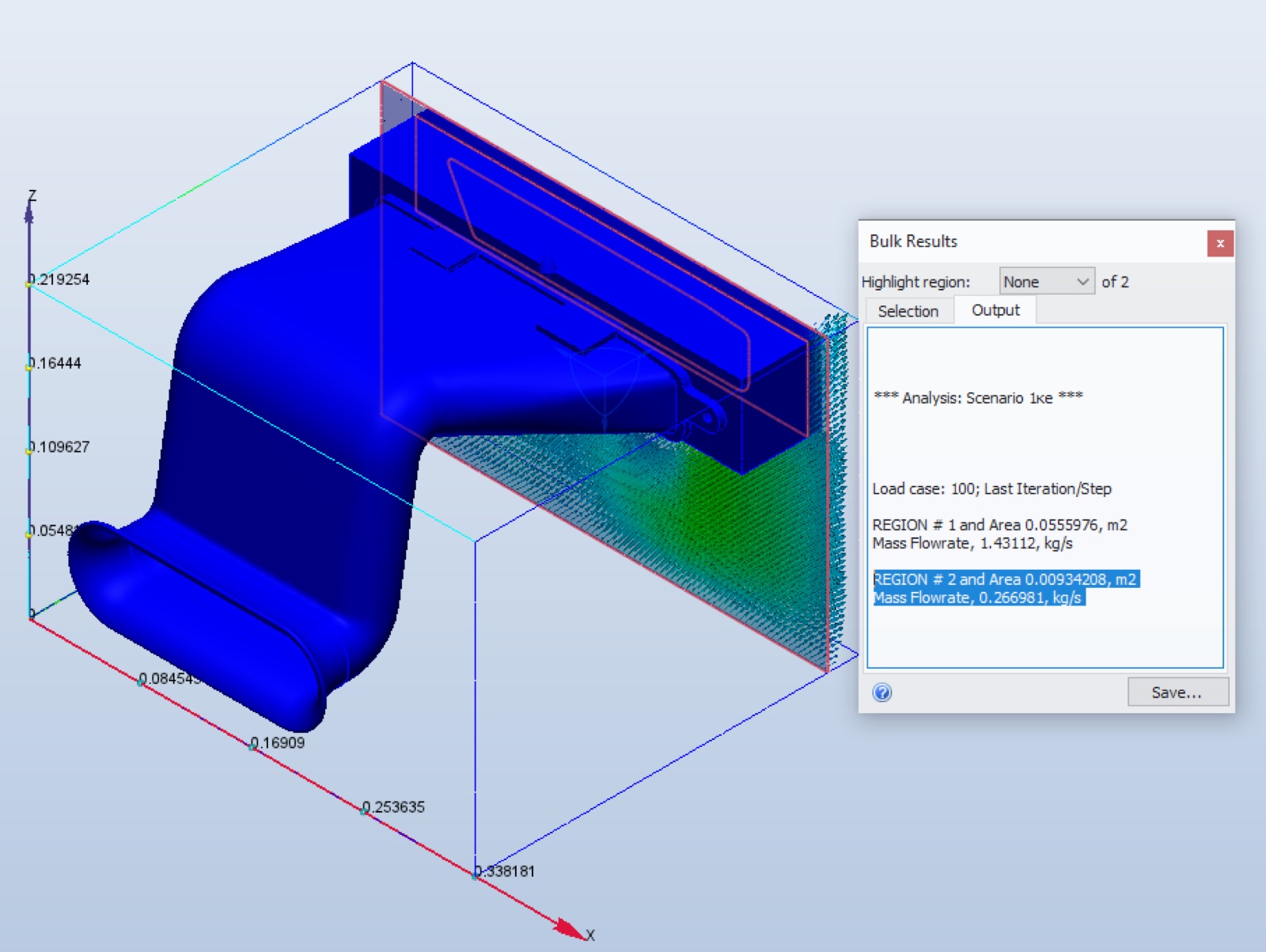 CFD velocity field comparison